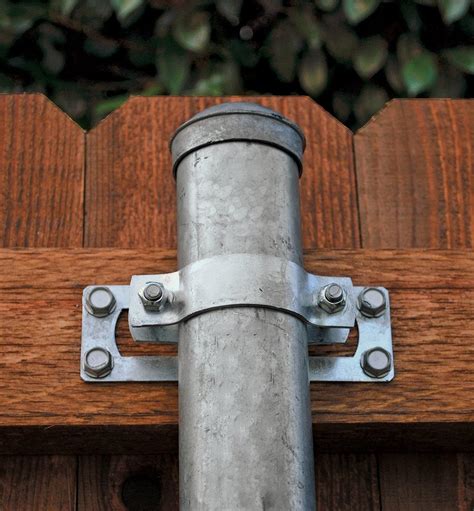 pipe metal post to wood fence bracket|ozco wood metal fence brackets.